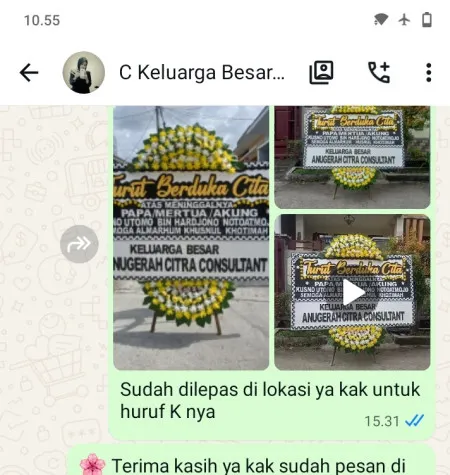 Pengiriman Papan Bunga Duka Foresta Bsd
